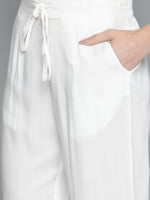 Thumbnail for HERE&NOW Women Yellow & Off-White Printed Regular Kurta with Palazzos - Distacart