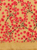 Thumbnail for Sangria Beige & Peach-Coloured Floral Printed Georgette Saree - Distacart