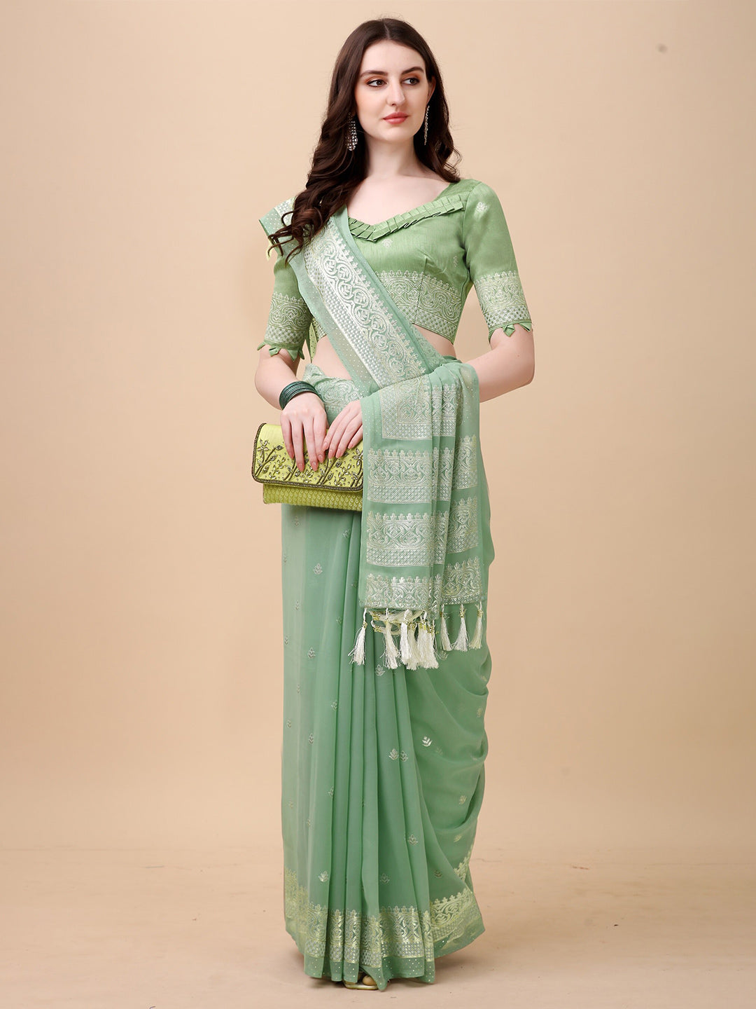 Kalini Woven Design Zari Jute Silk Saree - Distacart