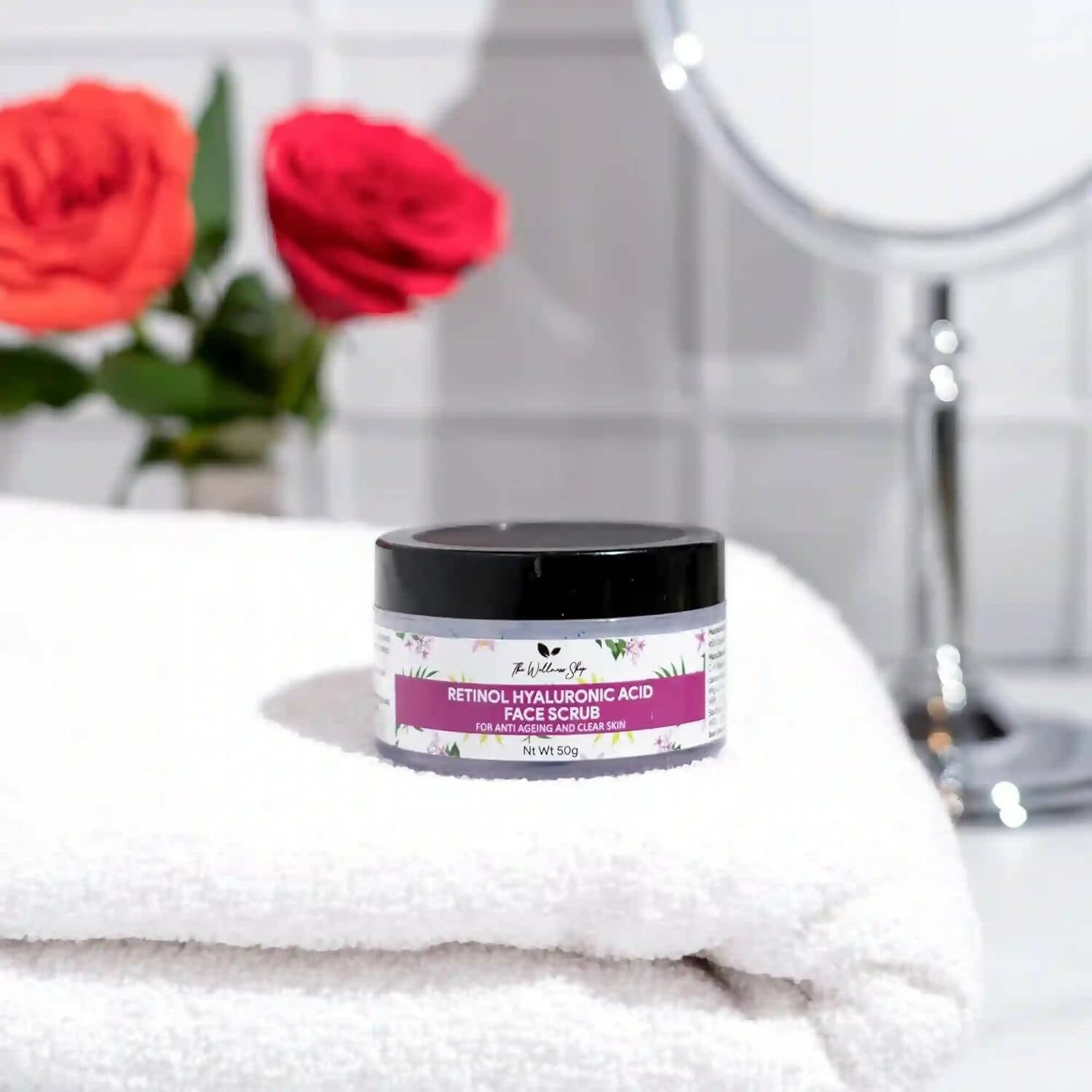 The Wellness Shop Retinol And Hyaluronic Acid Face Scrub - Distacart