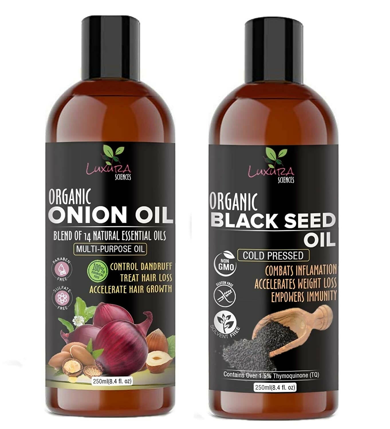 Luxura Sciences Onion Oil and Black Seed Oil - Distacart