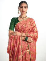 Thumbnail for Sangria Ethnic Motifs Printed Zari Saree - Distacart