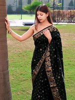Thumbnail for Kalini Woven Design Zari Banarasi Saree - Distacart