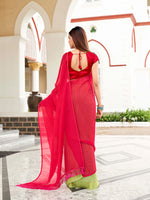 Thumbnail for Tikhi Imli Georgette Half and Half Saree - Distacart