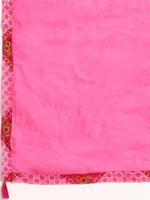 Thumbnail for Sangria Women Pink Ethnic Motifs Printed Pure Cotton Kurta with Trousers & Dupatta - Distacart
