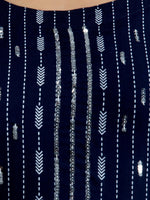 Thumbnail for Kalini Women Navy Blue Printed Anarkali Kurta - Distacart