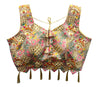 Vamika Brown Banglori Silk Digital Print And Embroidery Blouse - Distacart