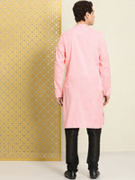 Thumbnail for House of Pataudi Men Solid Thread Work Jashn Kurta - Distacart