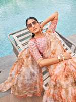 Thumbnail for Tikhi Imli Tie and Dye Chiffon Saree - Distacart