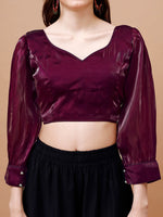 Thumbnail for Tikhi Imli Sweetheart Neck Saree Blouse - Distacart