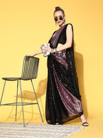 Thumbnail for Mitera Embellished Saree with Solid Border - Distacart