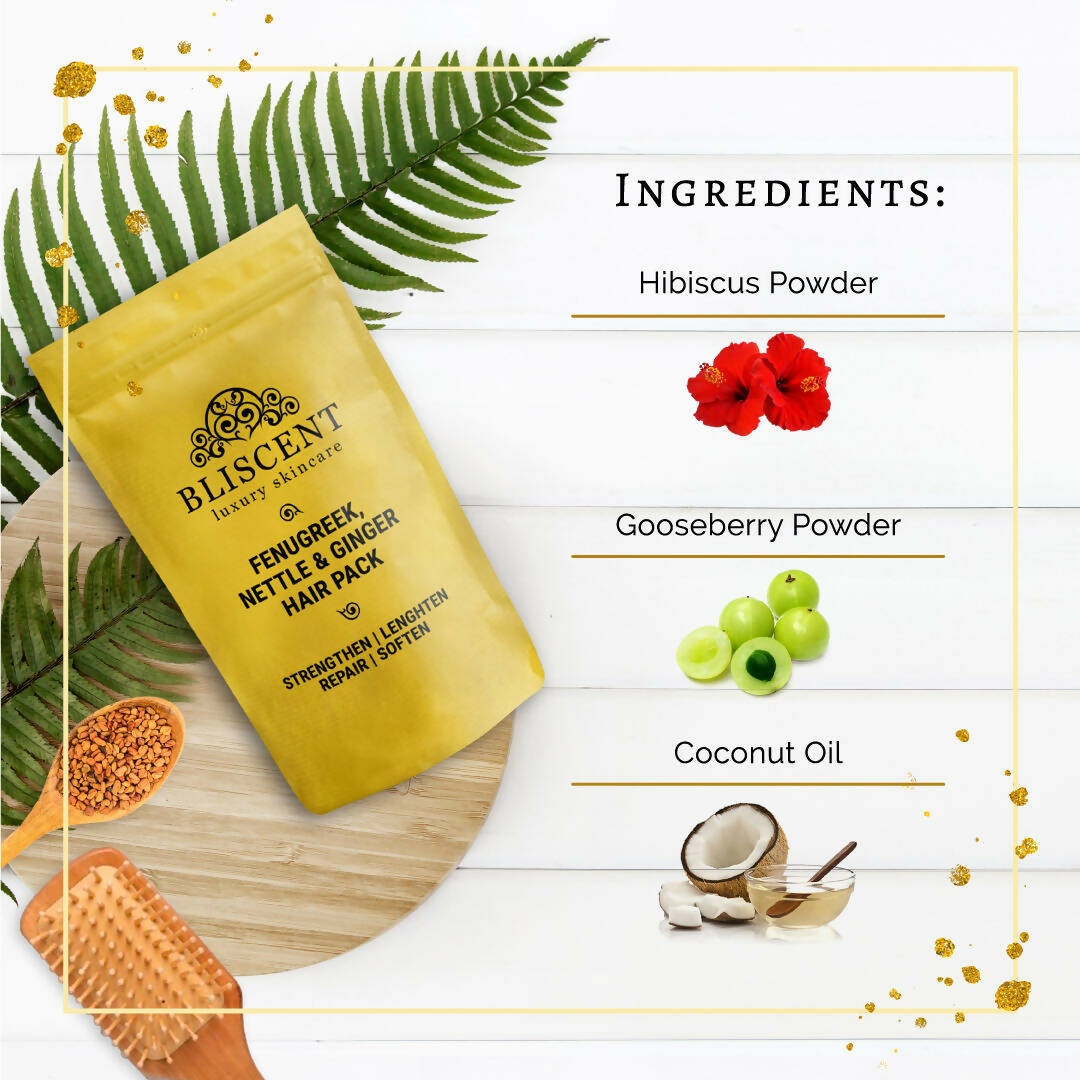 Bliscent Fenugreek, Nettle and Ginger Hair Pack - Distacart