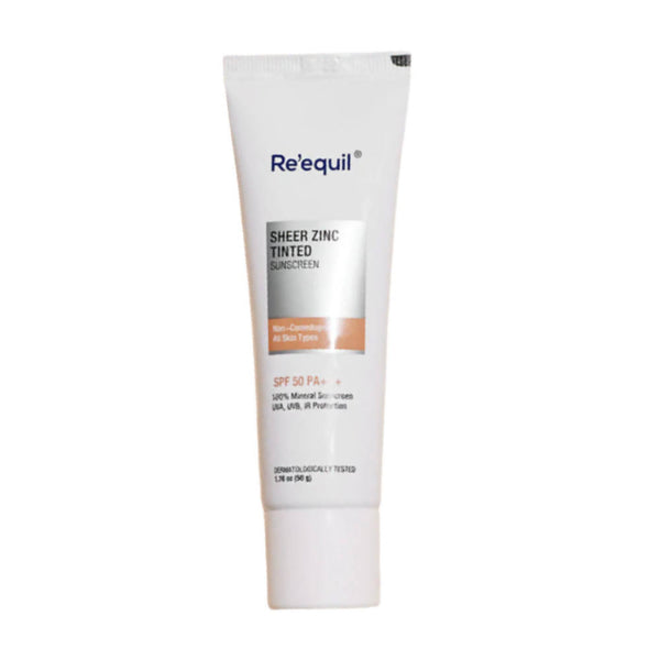Re'equil Sheer Zinc Tinted Mineral Sunscreen SPF 50 PA+++ - Distacart