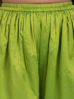 Thumbnail for NOZ2TOZ Green Ethnic Motifs Kurti with Dhoti Pants & With Dupatta For Girls - Distacart
