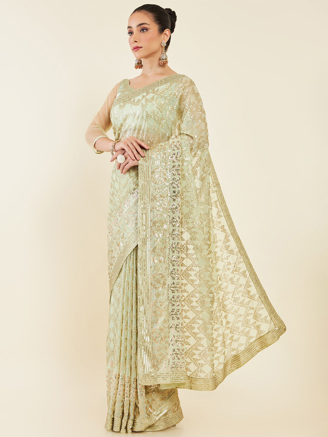 Soch Embellished Sequinned Saree - Distacart