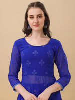 Thumbnail for Kalini Floral Embroidered Regular Kurta With Trousers & Dupatta - Distacart