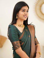 Thumbnail for Kalini Woven Design Ethnic Motifs Zari Banarasi Saree - Distacart