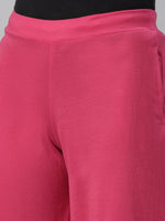 Thumbnail for Souchii Women Beautiful Pink Knitted Palazzos - Distacart