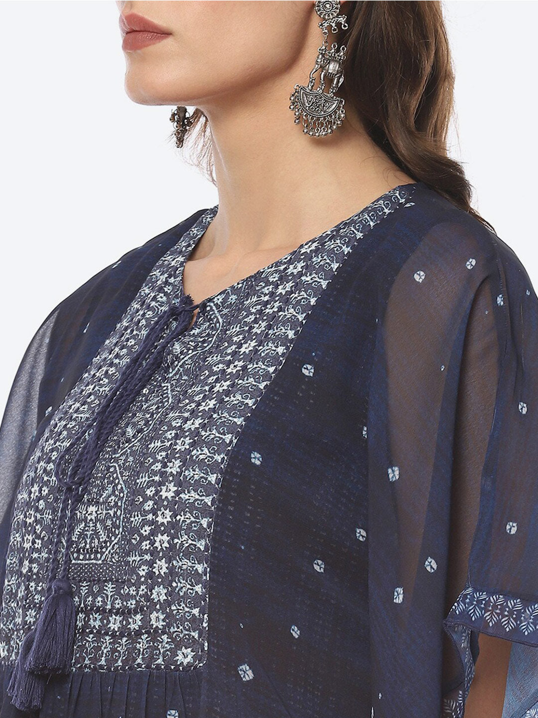 Biba Ethnic Motifs Printed Kaftan Kurta - Distacart