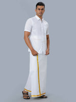 Thumbnail for Ramraj Cotton Mens Half Sleeve Formal 100 % Cotton White Shirt - Distacart