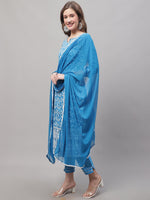 Thumbnail for Kalini Floral Embroidered Kurta with Trousers & Dupatta - Distacart