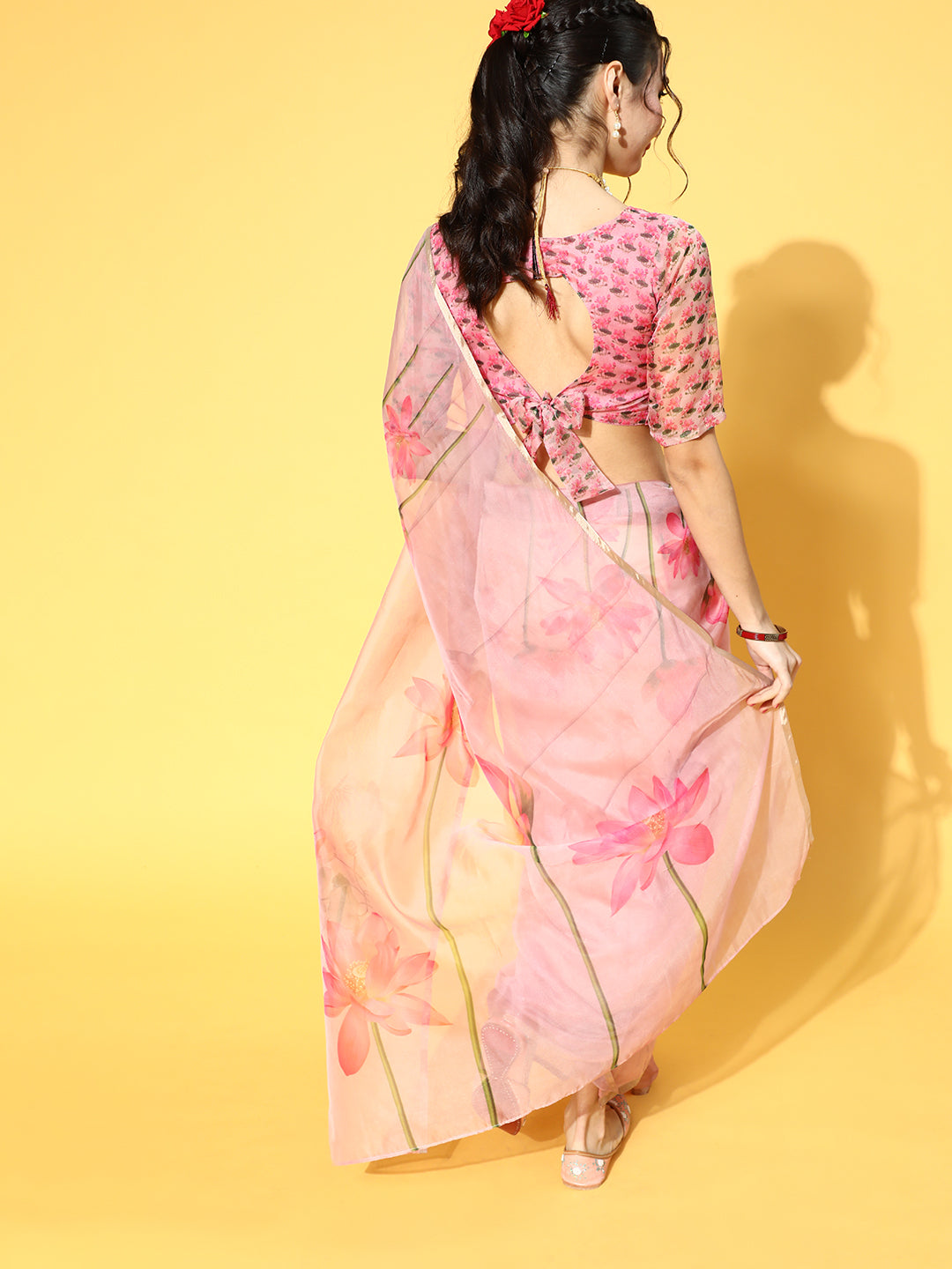 Saree Mall Floral Saree - Distacart