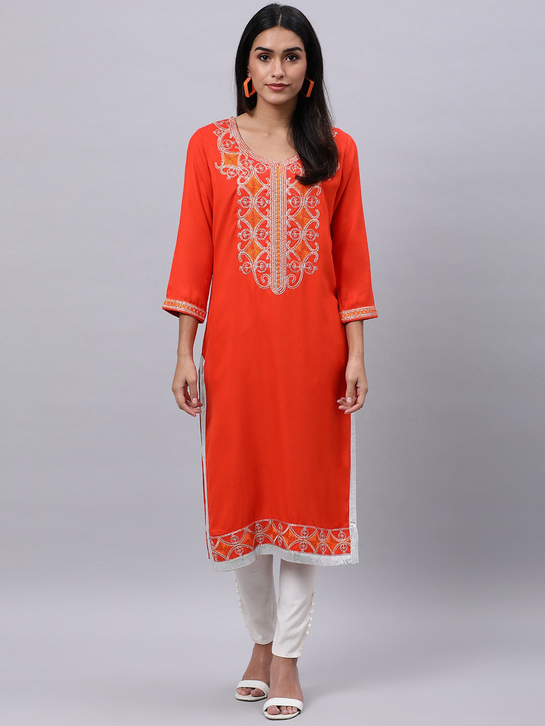 Souchii Women Ethnic Motifs Yoke Design Thread Work Beautiful Kurta - Distacart