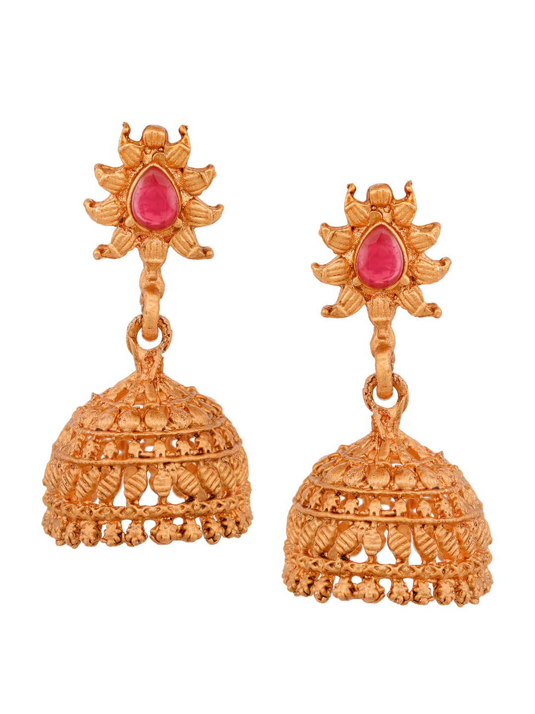Saraf RS Jewellery Gold Plated South Indian Imitation Bridal Temple Jewellery Set - Distacart