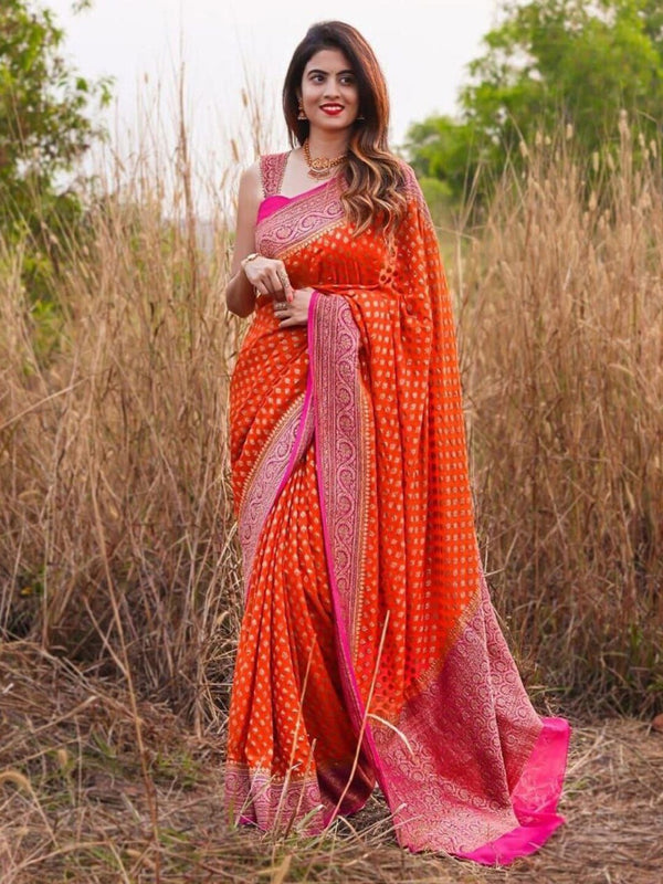 Kalini Ethnic Motif Woven Design Zari Banarasi Saree - Distacart