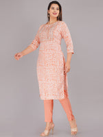 Thumbnail for Kalini Women Quirky Printed Pure Cotton Kurta with Trousers - Distacart