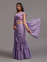 Thumbnail for Kalini Embellished Pure Georgette Ready to Wear Saree - Distacart