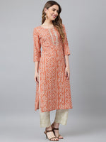 Thumbnail for Khushal K Bandhani Printed Thread Work Kurta - Distacart