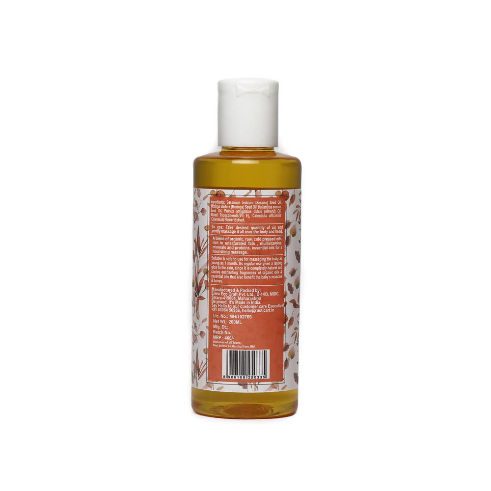 Rustic Art Organic Calendula Baby Massage Oil