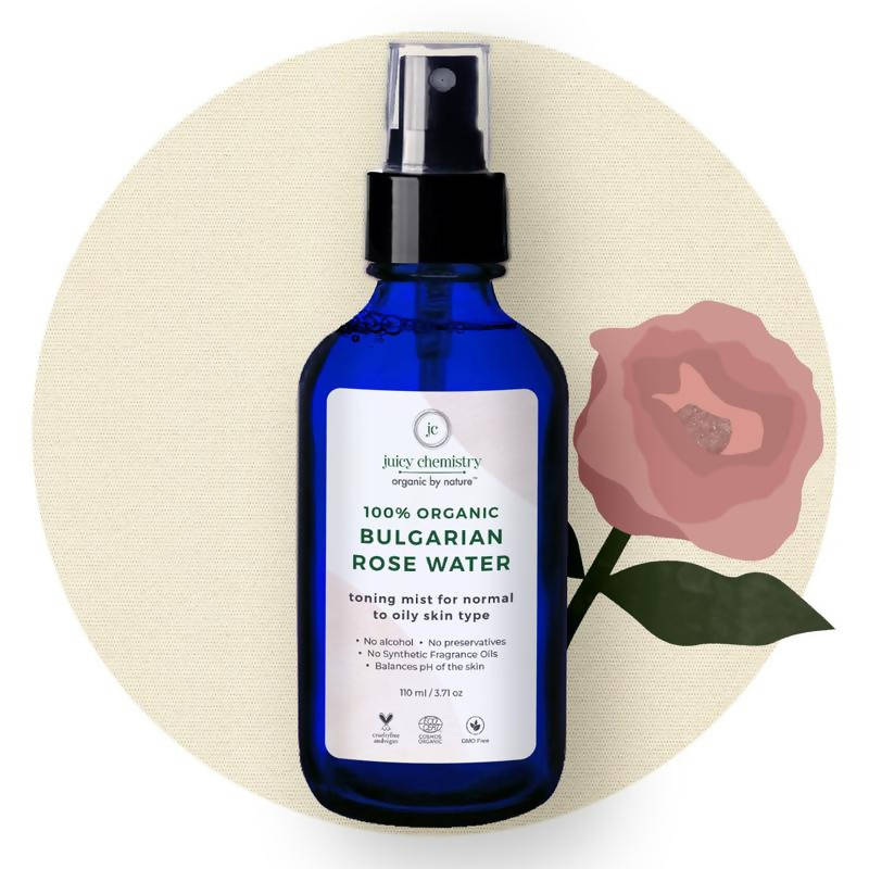 Juicy Chemistry Bulgarian Rose Water Toner for brighter skin - Distacart