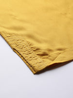 Thumbnail for Biba Women Mustard & Golden Striped Kurta with Trousers - Distacart