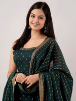 Thumbnail for Kalini Women Floral Embroidered Kurta With Sharara & Dupatta - Distacart