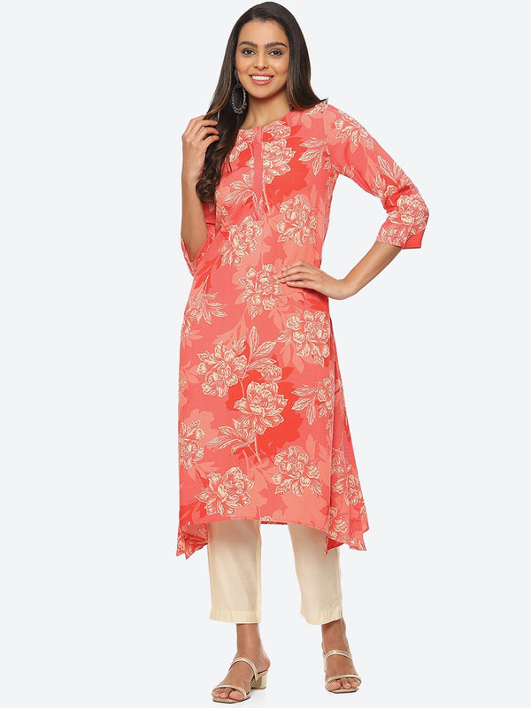 Biba Women Floral Printed Straight Kurta - Distacart