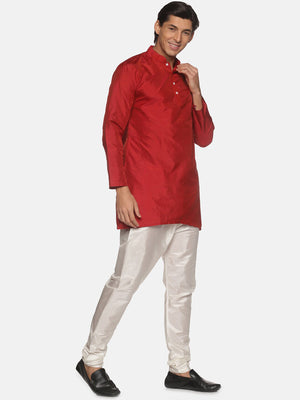 Sethukrishna Men Maroon Kurta with Pyjamas - Distacart