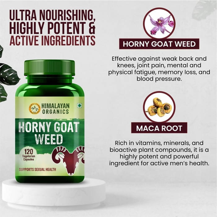 Himalayan Horny Goat Weed Supports Sexual Health: 120 Vegetarian Capsules