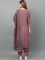 Thumbnail for Kalini Women Ethnic Motifs Printed Pure Cotton Kurta with Salwar & Dupatta - Distacart
