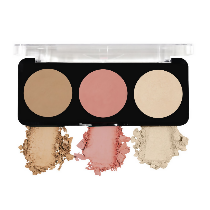 Swiss Beauty Cheek-A-Boo 3 In 1 Blusher Contour & Highlighter - 1 - Distacart