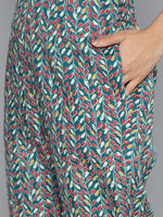 Thumbnail for HERE&NOW Floral Printed Regular Kurta with Palazzos - Distacart