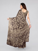 Thumbnail for Kalini Women Brown & Beige Floral Saree - Distacart