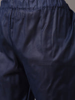 Thumbnail for Saree Mall Navy Blue & Gold-Toned Embroidered Unstitched Dress Material - Distacart