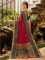 Thumbnail for Kalini Geometric Woven Design Zari Detail Saree - Distacart