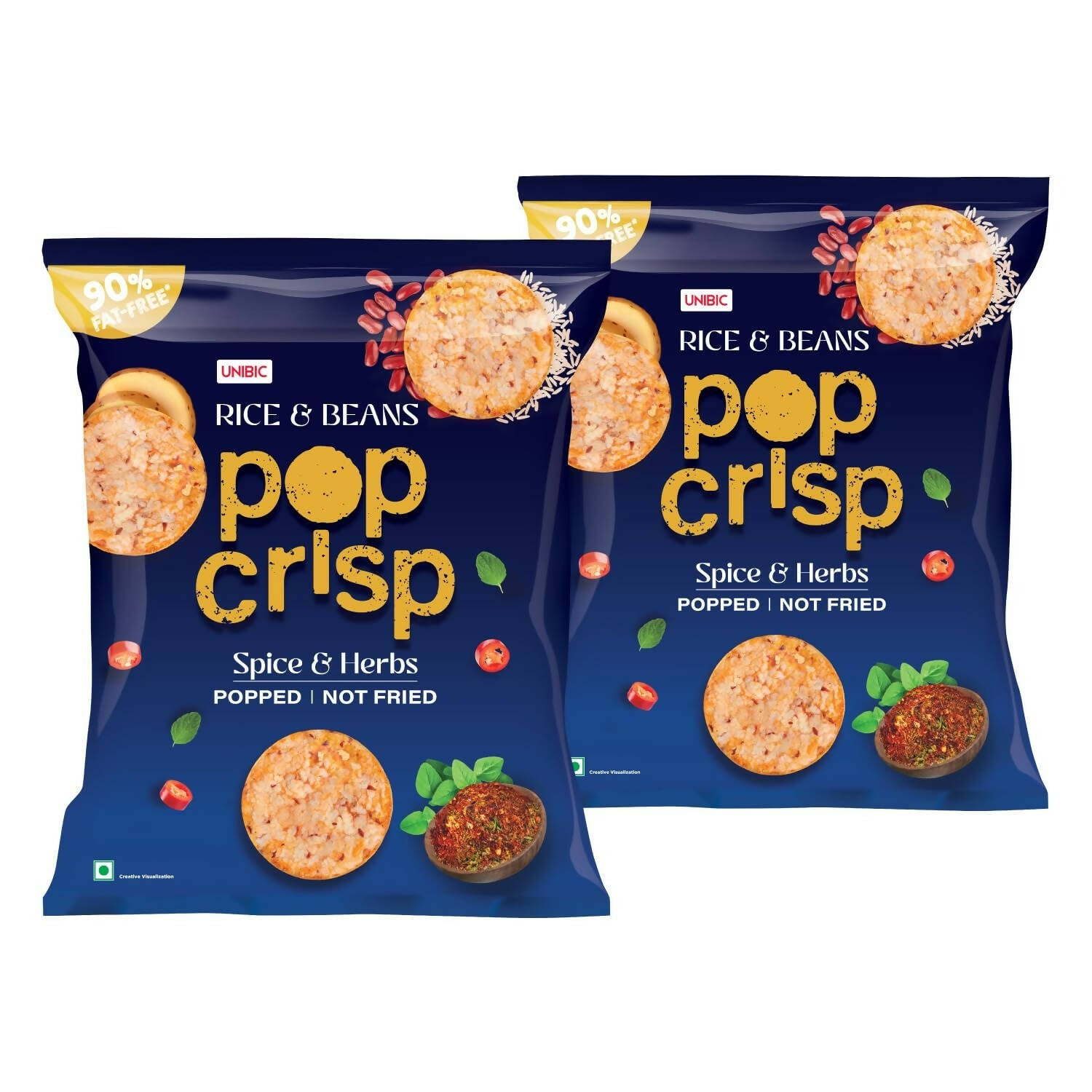 Unibic Pop Crisp Rice And Beans Popped Chips - Distacart