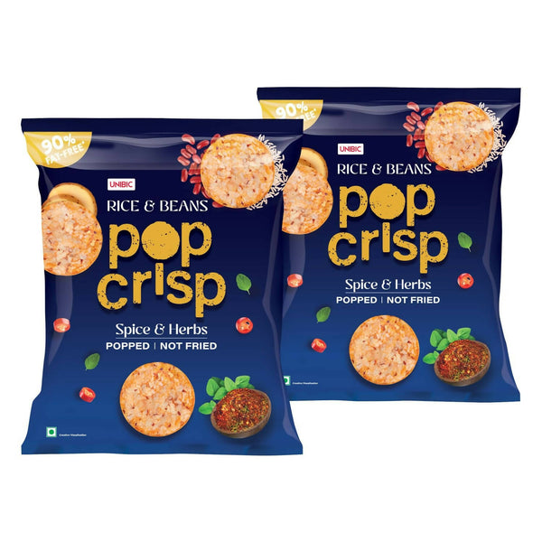 Unibic Pop Crisp Rice And Beans Popped Chips - Distacart