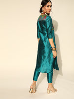 Thumbnail for Sangria Geometric Polyester Kurta Set - Distacart