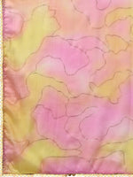 Thumbnail for Kalini Yellow & Pink Tie and Dye Sequinned Saree - Distacart