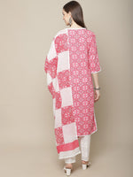 Thumbnail for Sangria Women Ethnic Motifs Printed Pure Cotton Kurta with Trousers & With Dupatta - Distacart